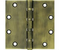 Deltana DSB55B US5 - Antique Brass 5x5in Hinge-Full Mortise-Standard Weight-Ball Bearing-Brass Base