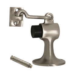 Deltana DSF444 3-3/4" Solid Brass Cement Floor Mount Bumper with Holder