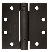 Deltana DSH45 4.5x4.5in Single Acting Spring Hinge-Full Mortise-Standard Weight-Steel Base
