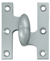 Deltana OK2520 2.5x2in Olive Knuckle Hinge-Full Mortise-Brass Base