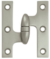 Deltana OK3025B 3x2.5in Olive Knuckle Hinge-Full Mortise-Brass Base