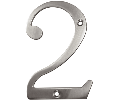 Deltana RN4-2 Solid Brass 4" Number "2"
