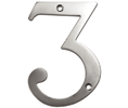 Deltana RN4-3 Solid Brass 4" Number "3"
