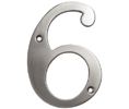 Deltana RN4-6 Solid Brass 4" Number "6"