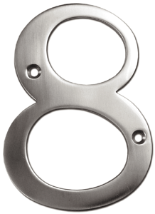 Deltana RN6-8 Solid Brass 6" Number "8"