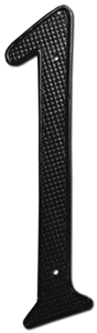Deltana RNZ4 Zinc Die-Cast Black 4" Number "1"