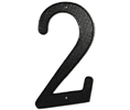 Deltana RNZ4-2 Zinc Die-Cast Black 4" Number "2"