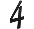 Deltana RNZ4-4 Zinc Die-Cast Black 4" Number "4"