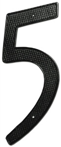 Deltana RNZ4-5 Zinc Die-Cast Black 4" Number "5"
