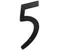 Deltana RNZ4-5 Zinc Die-Cast Black 4" Number "5"