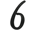 Deltana RNZ4-6 Zinc Die-Cast Black 4" Number "6"