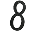 Deltana RNZ4-8 Zinc Die-Cast Black 4" Number "8"