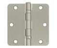 Deltana S35R4BB 3.5x3.5in 1/4in Radius Hinge-Full Mortise-Residential Weight-Ball Bearing-Steel Base