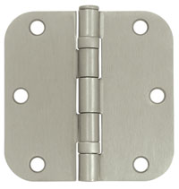 Deltana S35R5BB 3.5x3.5in 5/8in Radius Hinge-Full Mortise-Residential Weight-Ball Bearing-Steel Base