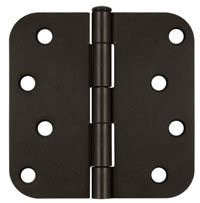 Deltana S44R5 4x4in 5/8in Radius Hinge-Full Mortise-Residential Weight-Plain Bearing-Steel Base