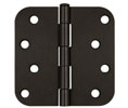 Deltana S44R5 4x4in 5/8in Radius Hinge-Full Mortise-Residential Weight-Plain Bearing-Steel Base