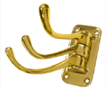 Deltana TSH40 Solid Brass Triple Swivel Hook