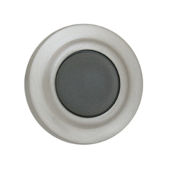 Deltana WBC238-US19 2-3/8" Solid Brass Convex Flush Bumper - Painted Black