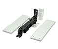Deltana DASH95USP Horizontal Spring Pivot Hinge-Medium Duty-Hold Open-Brass Cover Plate and Trim - Primed for Painting
