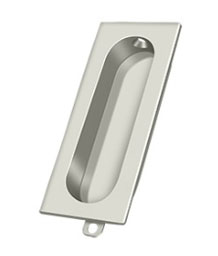 Deltana FP222U15A US15A Solid Brass Rectangle Flush Pull 3-1/8"X 15/16" - Antique Nickel