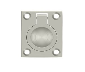 Deltana FRP175 US15 1-3/4" x 1-3/8" Solid Brass Flush Pull Ring