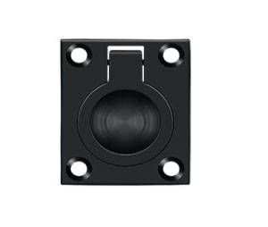 Deltana FRP175 US19 1-3/4" x 1-3/8" Solid Brass Flush Pull Ring