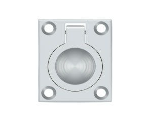 Deltana FRP175 US26D 1-3/4" x 1-3/8" Solid Brass Flush Pull Ring