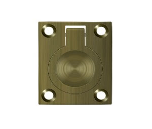 Deltana FRP175 US5 1-3/4" x 1-3/8" Solid Brass Flush Pull Ring