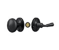 Deltana SDL980 U19 Solid Brass Storm Door Latch, Round, Tubular Lock - Paint Black