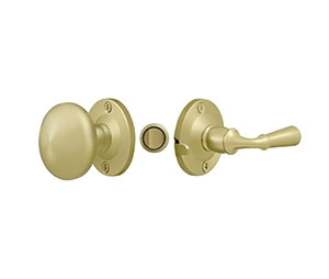 Deltana Solid Brass Storm Door Latch – Rectangular Rose, Easy Mount, No More Floppy Hook & Eye Latches
