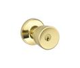 Dexter Comp. J54BYR605 Entry Lock Byron with C Keyway, Adjustable Backset and Radius Strike Bright Brass Finish