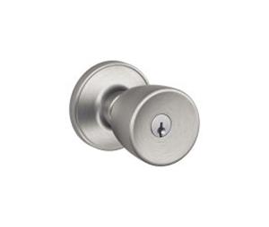 Dexter Comp. J54BYR630 Entry Lock Byron with C Keyway, Adjustable Backset and Radius Strike Satin Stainless Steel Finish