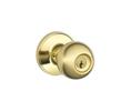 Dexter Comp. J54CNA605 Entry Lock Corona with C Keyway, Adjustable Backset and Radius Strike Bright Brass Finish