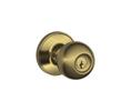 Dexter Comp. J54CNA609 Entry Lock Corona with C Keyway, Adjustable Backset and Radius Strike Antique Brass Finish