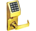 Alarm Lock DL2800 US3 Trilogy Electronic Digital Lock With Standard Key Override - Bright Brass