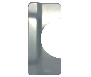 Don-Jo BLP-207 SL 3 1/4" x 7" Blank Latch Protector for Key in Lever Locks - Silver Plated