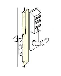 Don-Jo KLP-110-LHR 630 Satin Stainless Steel Latch Guard