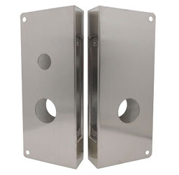 Don-Jo 4020 CW 630 LHR Corbin Russwin and Best Mortise Lock Wrap for Single Cylinder Functions - Left Hand Reverse - Satin Stainless Steel