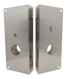 Don-Jo 4020T CW 605 RHR Corbin Russwin and Best Mortise Lock Wrap for Single Cylinder Functions w/Thumb Turn - Right Hand Reverse - Polished Brass