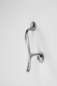 Don-Jo 44 630 Surface Mount Cast Door Pull - 6" C-to-C, Satin Stainless Steel