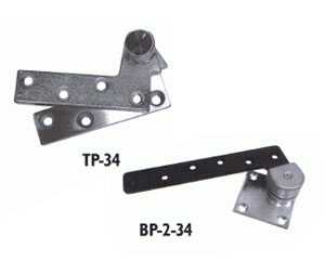 Don-Jo PS-2 626 Pivot Set with 3/4 Offset Top Pivot and 3/4 Offset Floor Mount Bottom Pivot - Satin Chrome Finish