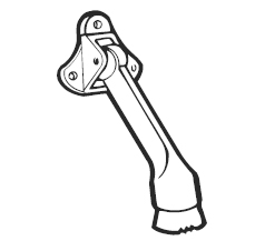 Don-Jo 1455 630 Satin Stainless Steel Kick Down Door Holder