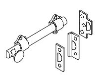 Don-Jo 1630 605 - Polished Brass Dutch Door Bolt 