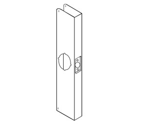 Don-Jo 20-CW S Wrap-Around Plate - 5" x 20", 2-3/4" Backset - Satin Stainless Steel