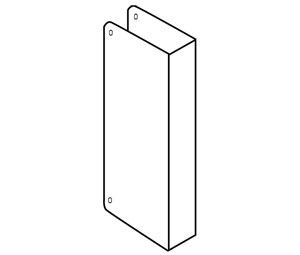 Don-Jo 70-BP-IW Steel Brass Plated Interior Wrap-Around - Blank Wrap-Around, 4-1/4" x 4-1/2"