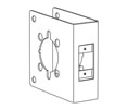 Don-Jo 4U-2-CW S Wrap-Around Plate for Converting Unit Locks to Lever Locks - 4-1/2" x 5" - Satin Stainless Steel