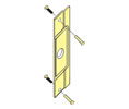Don-Jo AL-211 DU Steel Latch Protector for Outswinging Aluminum Entrance Doors - 3-1/2" x 12", Duro Coated