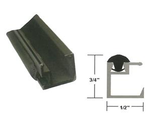 Besam US01-01419LLDB 1/4" Glass Stop Bronze with Vinyl 1ft