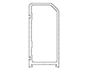 Besam US01-0406LLCL Pivot Stile SX CL AMD Med ST - Sold per Feet