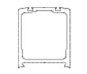 Besam US01-0408LLCL Narrow Stile Nose Rail CLR - Sold per Feet